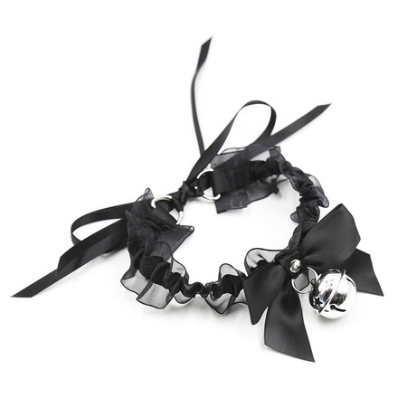 Gothic collar with bow tie and bell