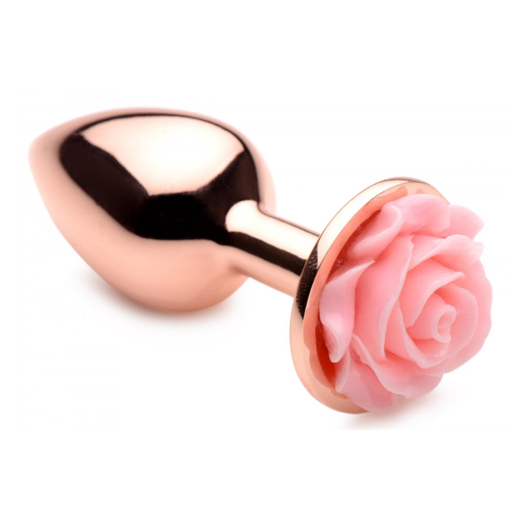 Rose Gold פלאג אנאלי מתכת זהב ורוד עם קישוט פרח Booty Sparks