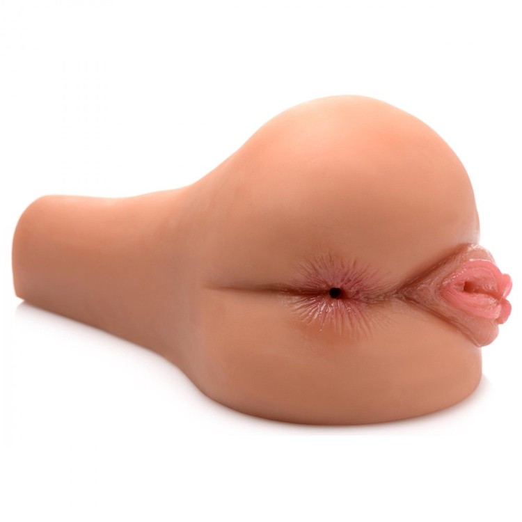 Juicy Wet Look Sidesaddle Mia-מאונן ריאלסטי בתנוחת צד ומראה רטוב עם שני חורים וגינאלית ואנאלית​