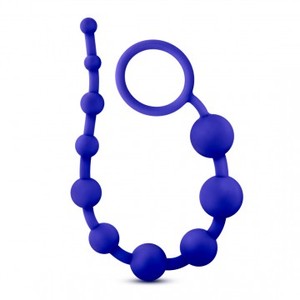 Luxe Silicone 10 Blue Anal Beads