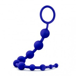 Luxe Silicone 10 Blue Anal Beads