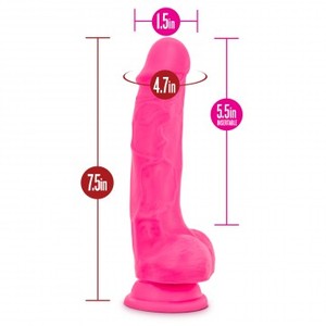 Ruse Hypnotize Hot Pink Realistic 19 cm Dildo