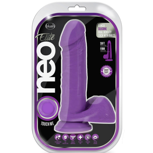 Neo Elite Dual Density Purple Silicone Dildo 20 cm