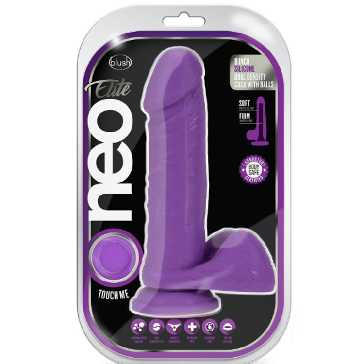 Neo Elite Dual Density דילדו סגול 20 ס"מ