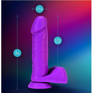 Neo Elite Dual Density Purple Silicone Dildo 20 cm