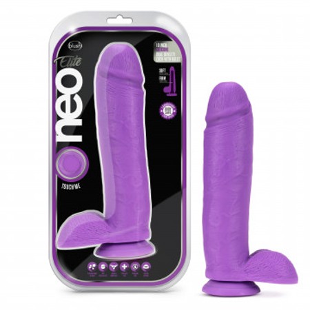 Neo Elite Dual Density 26 cm Purple Silicone Dildo