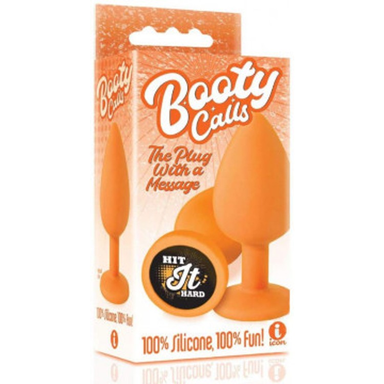 Hit It Hard באט פלאג כתום עם כיתוב שובב