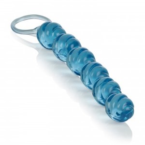 CalExotics Swirl Pleasure Blue Anal Beads