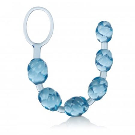 CalExotics Swirl Pleasure Blue Anal Beads