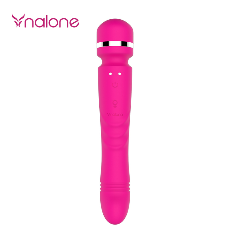 סט Yoni ויברטור וונד וגירוי פנימי עם 3 ראשים Nalone - ורוד