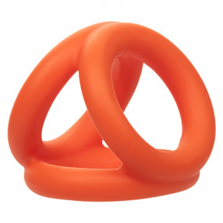 Alpha Liquid Silicone Tri-Ring קוקרינג כתום משולש