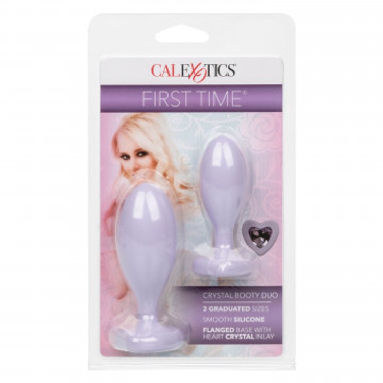 זוג פלאגים אנאליים סגולים Love Crystal Booty Duo