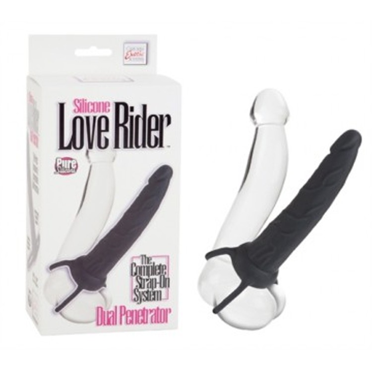 CalExotics Love Rider פין מתלבש לחדירה כפולה - שחור