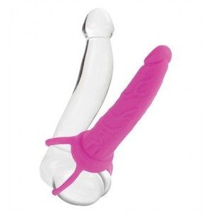 CalExotics Lover Rider Dildo for Double Penetration - Pink