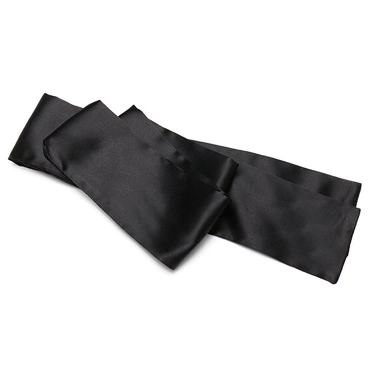 כיסוי עיניים סרט סאטן שחור לחסימת חושים