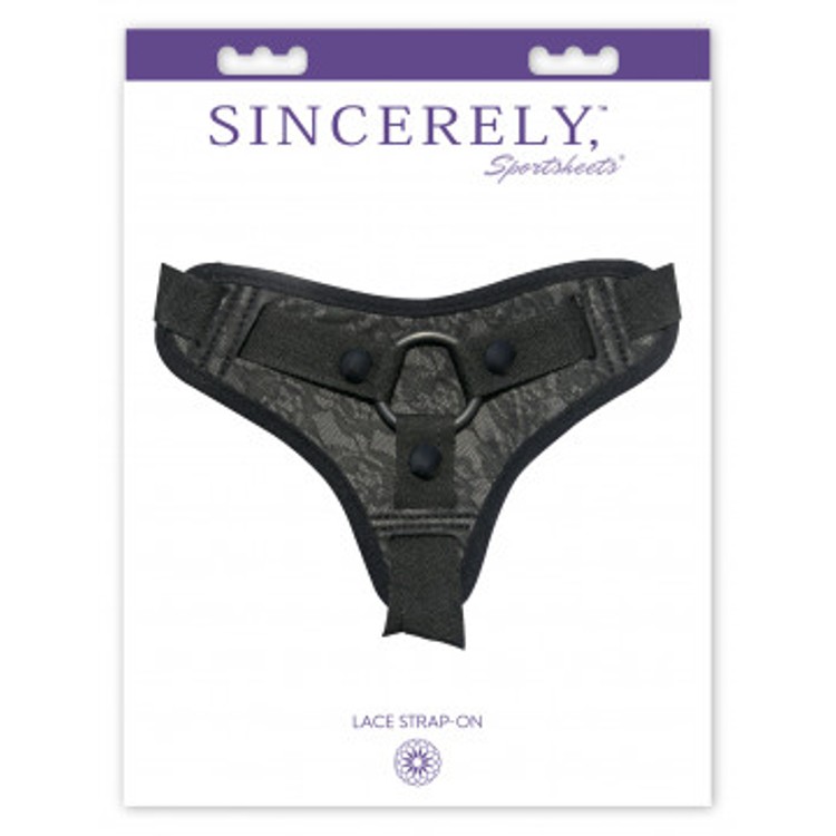 Sportsheets Sincerely רתמת סטראפ-און עם תחרה