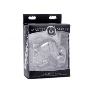 Master Series Detained 2.0 Rubber Chastity Belt
