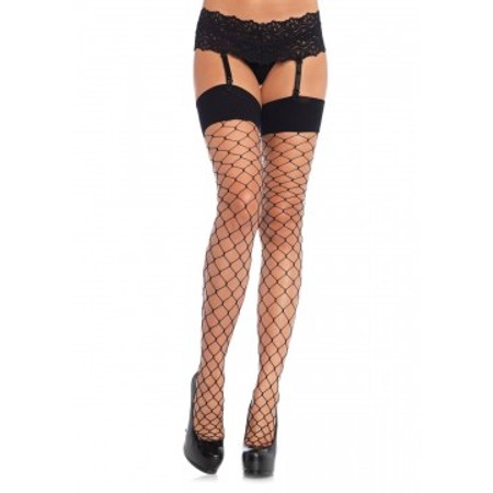 Spandex Fence Net Stocking With Reinforced Toe - Black
