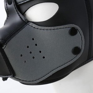 Large Black Puppy Play Mask
