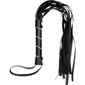 Vegan Leather Flogger with Decorative Chain