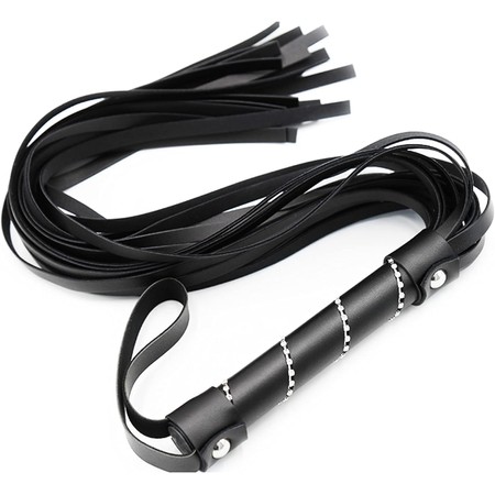 Vegan Leather Flogger with Decorative Chain