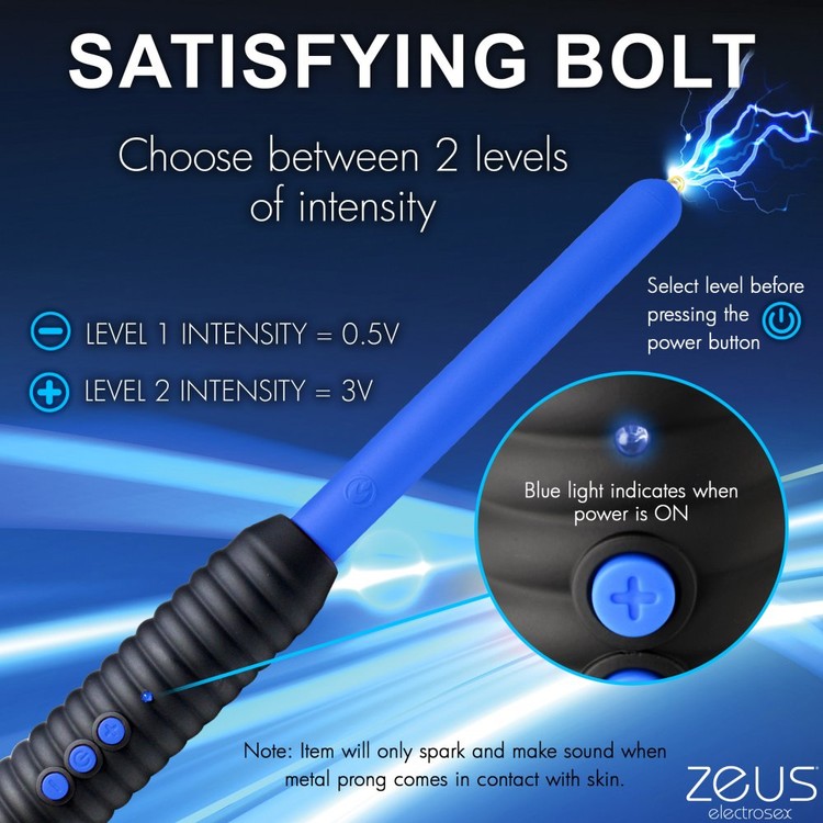 Shock Rod שרביט מחשמל בשתי עוצמות Zeus Electrosex