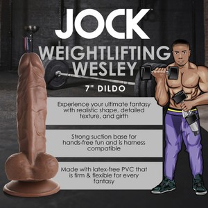 Weightlifting Wesley דילדו ריאליסטי 17.8 ס"מ Fantasy Jock