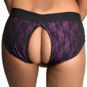 StrapU Lace Envy Crotchless Lace Strapon Panties S\M