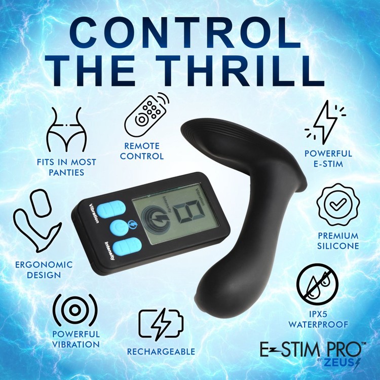 E-Stim Pro Panty Vibe ויברטור רוטט ומחשמל גירוי כפול עם שלט
