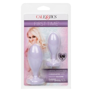 Love Crystal Booty Duo Purple Plug Set