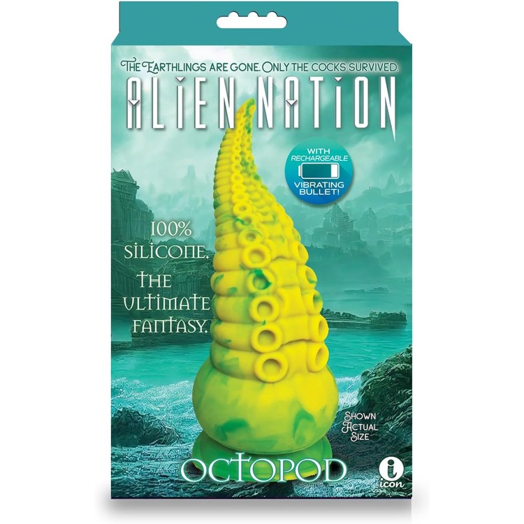 Alien Nation Octopod דילדו סיליקון פנטזיה עם בולט רוטט