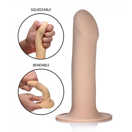 Squeeze-It Nude Flexible Dildo