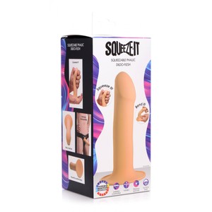 Squeeze-It Nude Flexible Dildo