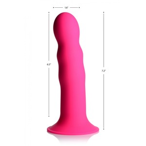 Squeeze-It Wavy Squeezable Dildo - Pink