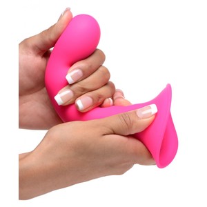 Squeeze-It Wavy Squeezable Dildo - Pink