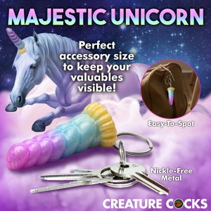 Mystique Unicorn מחזיק מפתחות דילדו חד קרן Creature Cocks