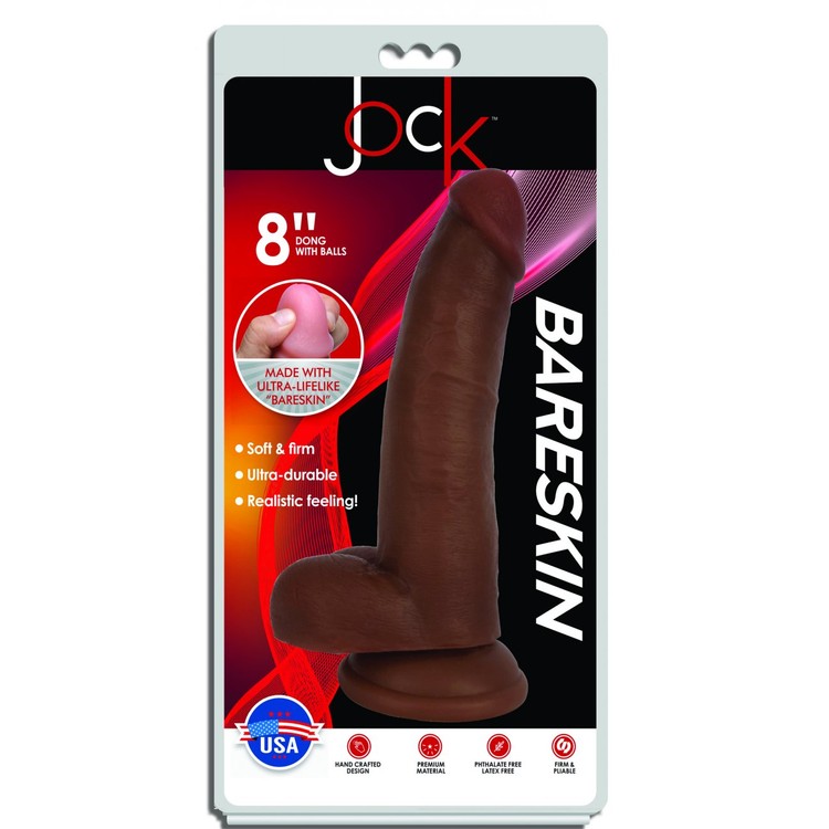 JOCK 8 Bareskin Dark דילדו עבה 21 ס"מ במגע ריאליסטי
