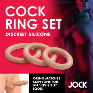 Jock Discreet סט קוקרינגים דיסקרטיים מסיליקון בצבע עור