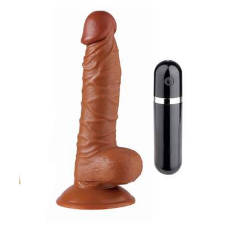 G-Girl Style דילדו מציאותי כהה 10 מצבי רטט NMC​