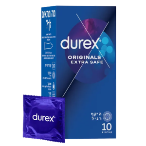 10 קונדומים עבים לתוספת ביטחון Durex Extra Safe