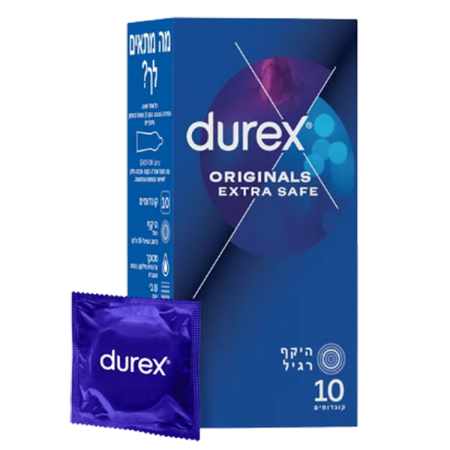 10 קונדומים עבים לתוספת ביטחון Durex Extra Safe