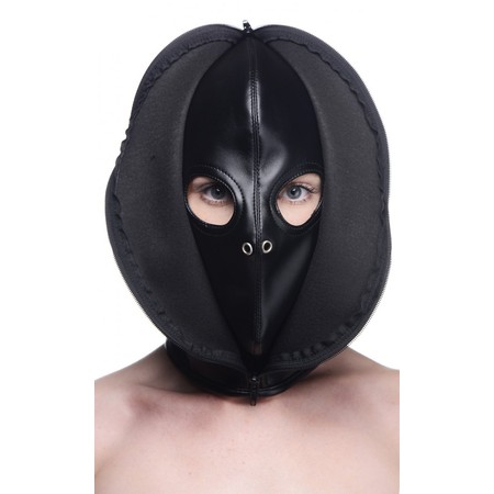 STRICT Vegan Leather Bondage Hood with Zip