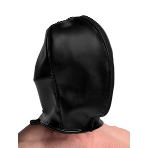 STRICT Vegan Leather Bondage Hood with Zip