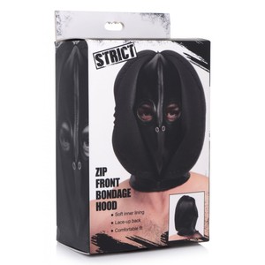 STRICT Vegan Leather Bondage Hood with Zip