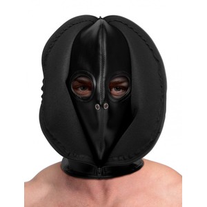 STRICT Vegan Leather Bondage Hood with Zip