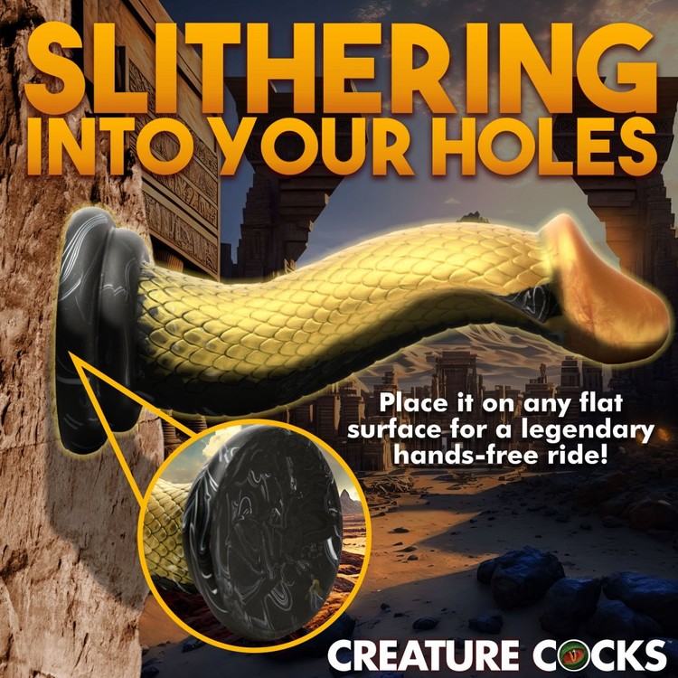 Golden Mamba דילדו סיליקון פנטזיה מעוצב כנחש קוברה  Creature Cocks