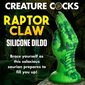 Raptor Claw דילדו פיסטינג גדול יד חוצנית ירוקה Creature Cocks