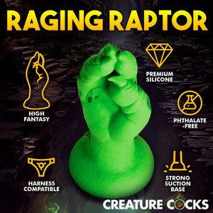 Raptor Claw דילדו פיסטינג גדול יד חוצנית ירוקה Creature Cocks