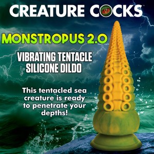 Monstropus 2.0 זרוע תמנון גדולה רוטטת מסיליקון רך Creature Cocks