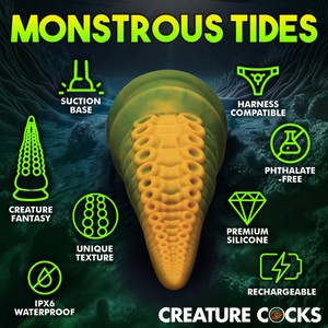 Monstropus 2.0 זרוע תמנון גדולה רוטטת מסיליקון רך Creature Cocks